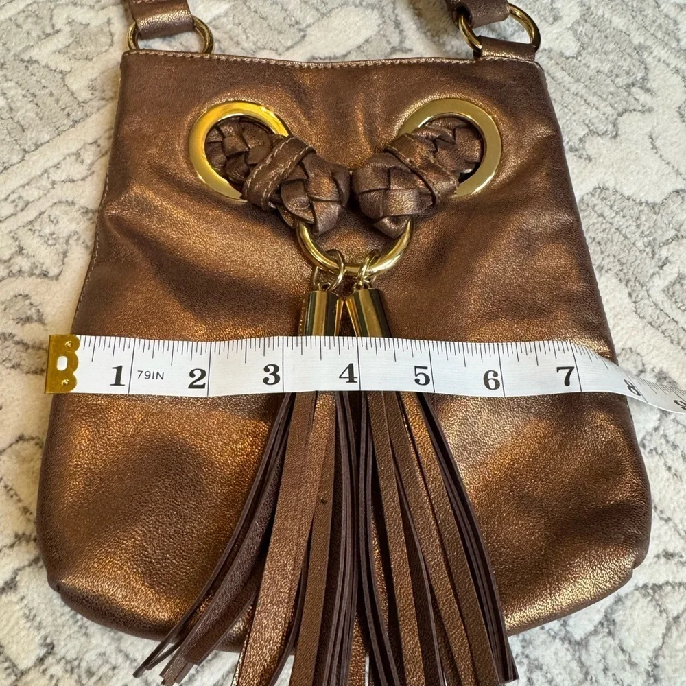 Michael Kors Bronze crossbody with gold hardware